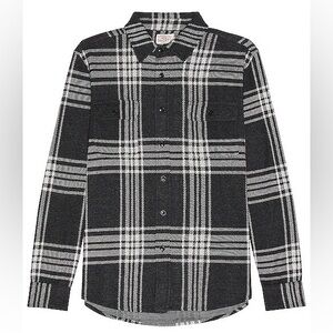Faherty Black and Gray Plaid Casual Button Down Shirt